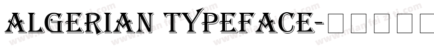 Algerian typeface字体转换